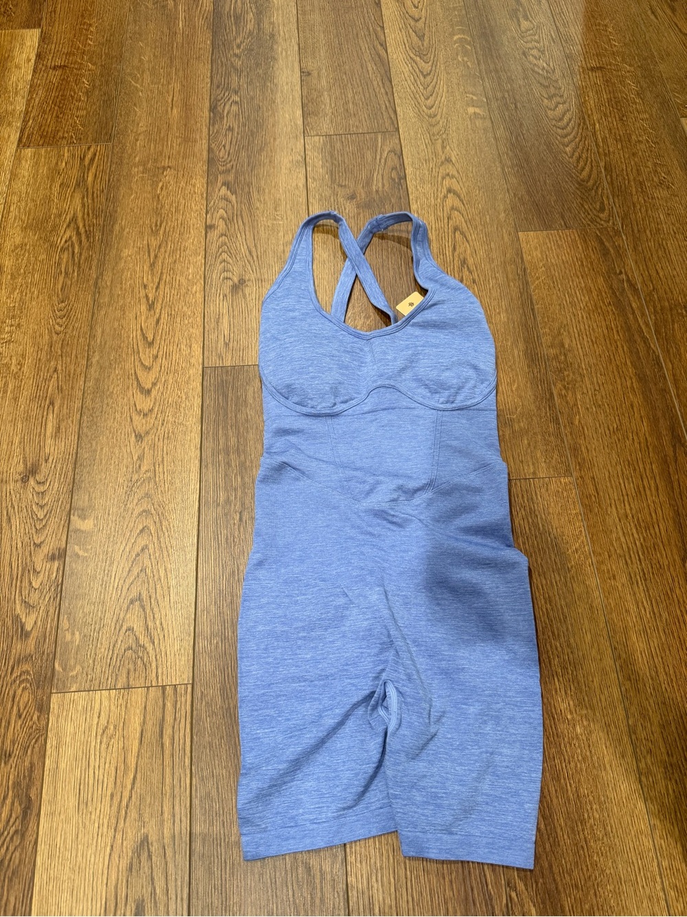 Popilush Heather Blue Seamless Sculpting Romper - Picture 8 of 10